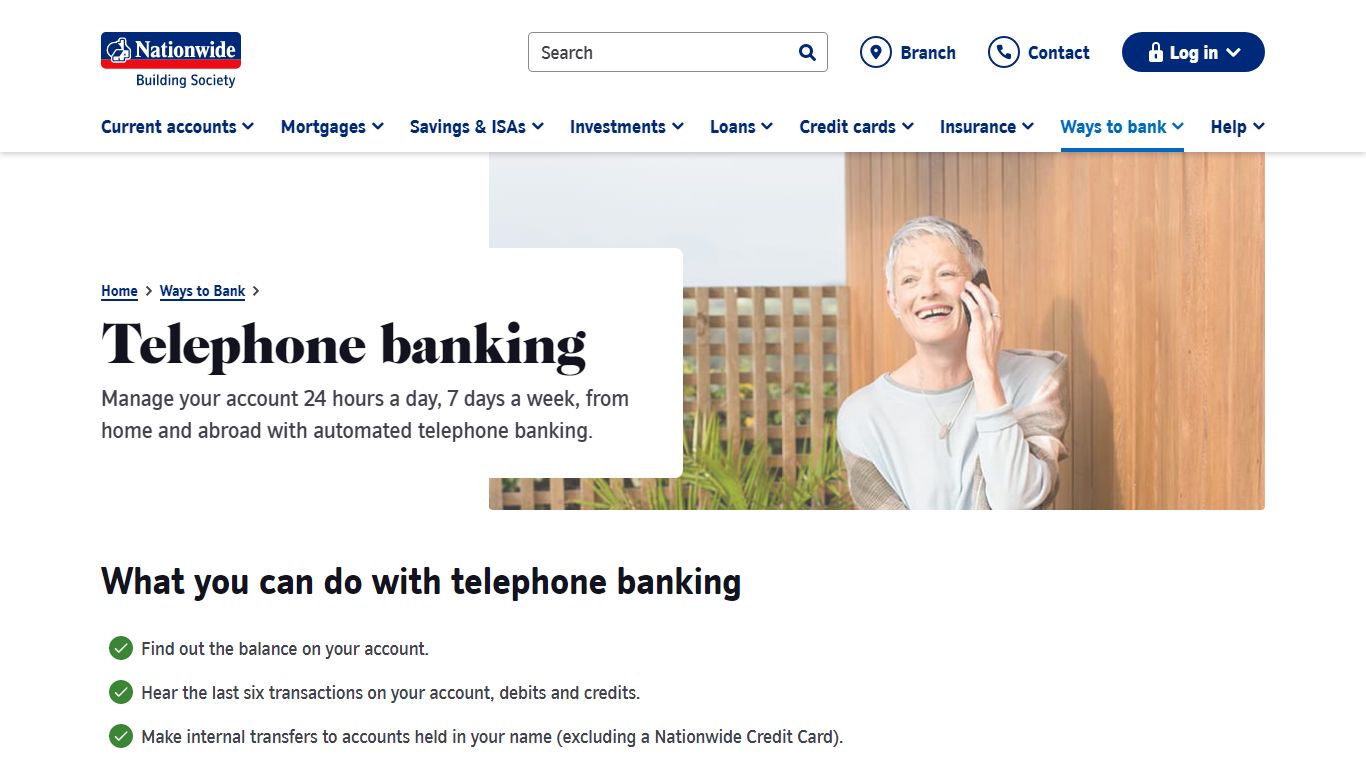 Telephone banking | Nationwide